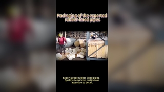 Imballaggio di tubi rivestiti in gomma