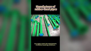 Tubi rivestiti in gomma durevole per l'industria