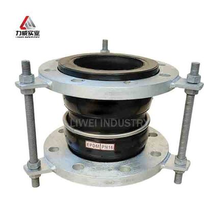 Materiale del corpo EPDM Gioco di gomma flessibile a doppia sfera progettato con estremità a fianco che garantisce sigillatura e flessibilità nei sistemi di trasporto dei fluidi