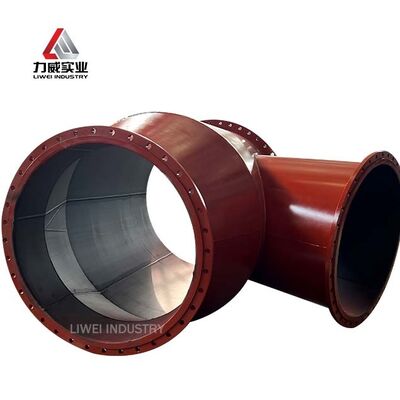 Fittings per tubi in acciaio rivestiti in gomma su misura Reduttore gomito Tee OEM ODM Spessore regolabile della parete per gasdotti di petrolio minerario